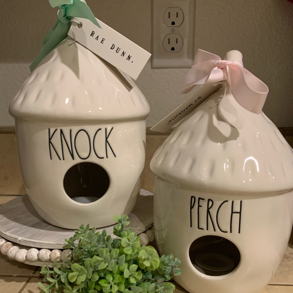 Rae dunn tiki birdhouses
